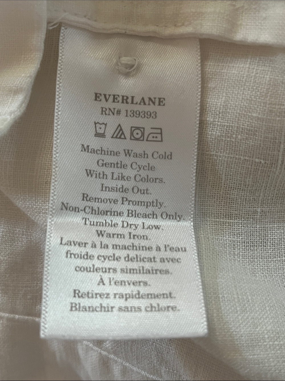 Everlane Linen Workwear short sleeve button down shirt size XL white - Picture 10 of 12